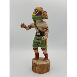 Vintage Hopi Kachina Doll Signed F Sahmea Hand Carved Painted ~11" AS IS